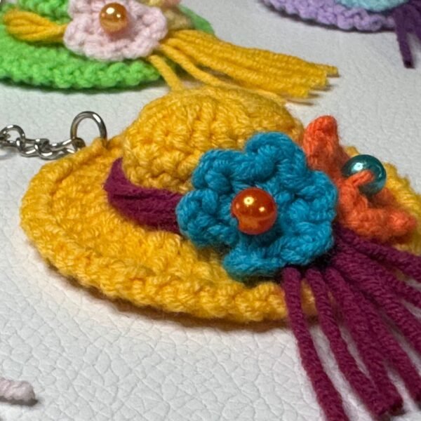 Straw Hat — Keychain or Bag Charm