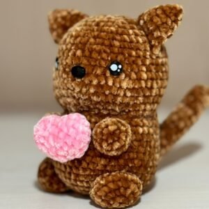 Kitty with a Heart — Crocheted Toy