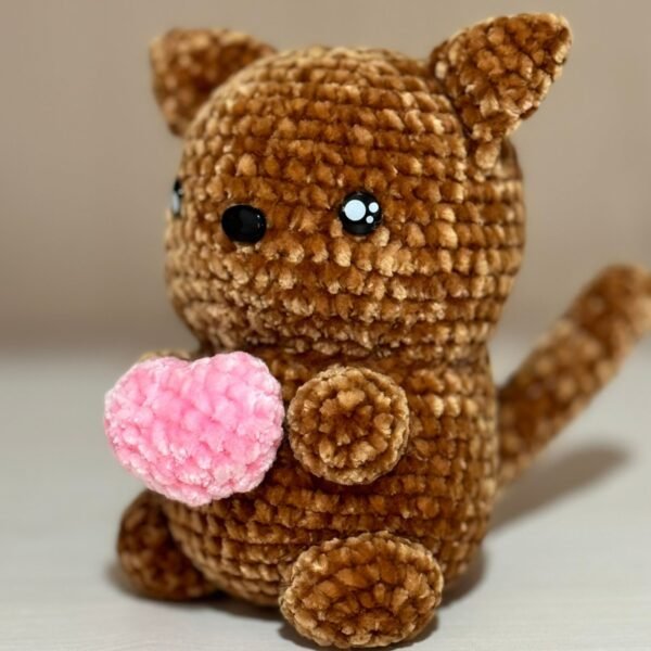 Kitty with a Heart — Crocheted Toy